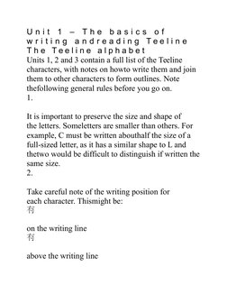 Textaline Examples Teeline Shorthand Basics Guide | PDF | Writing | Shape