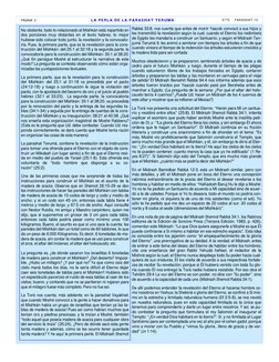 PÁGINA  2 
             LA PE RLA DE LA PARAS HAT TERUMÁ  
5775    PARASHAT 19 
Rabbá 33:8, nos cuenta que antes de morir Yaa