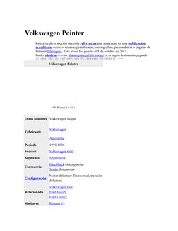 Volkswagen (https://es.wikipedia.org/wiki/Volkswagen) Pointer
Este artículo o sección necesita referencias  (https://es.wikip