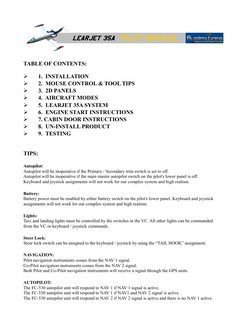 Flysimware Learjet 35A Manual | PDF | Aircraft Flight Control System ...