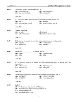 DBMS MCQs for Placement Preparation | PDF | Databases | Relational Database