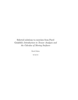 Solutions to Tensor Analysis Exercises | PDF | Cartesian