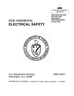DOE HANDBOOK 
ELECTRICAL SAFETY 
 
 
 
 
 
U.S. Department of Energy 
AREA SAFT 
Washington, D.C. 20585 
 
DISTRIBU