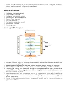 revision, given the realities of the day. The controlling function sometimes causes a manager to return to the
planning funct