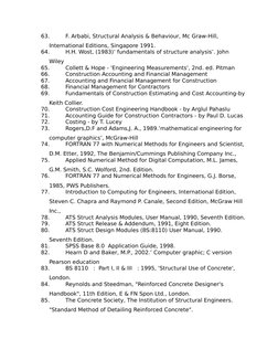 63.
F. Arbabi, Structural Analysis & Behaviour, Mc Graw-Hill, 
International Editions, Singapore 1991.
64.
H.H. Wost, (1983)’