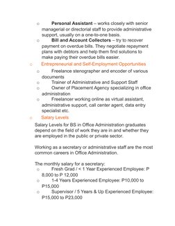 Overview of BS in Office Administration | PDF | Curriculum | Academic ...