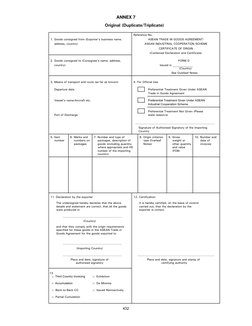 ASEAN Certificate of Origin Form D Guide | PDF | Association Of ...