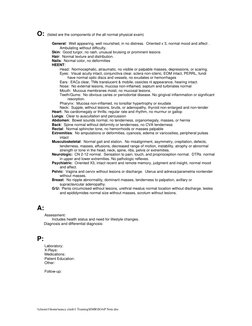 \\cluster1\home\nancy.clark\1 Training\EMR\SOAP Note.doc 
O:  (listed are the components of the all normal physical exam)