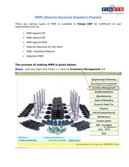 Mrr Form.pdf MRR Process in Finsys ERP | PDF | Double Click | Printing