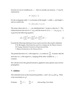 function of a set of variablesa ,b ,c , 
 that we actually can measure.  P  may be 
expressed as 
 
 
 
 
 


, , ,
P
f a b