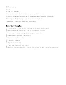 SCP Template | PDF | Computer Programming | Object Oriented Programming