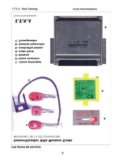 I.T.S.A. Tech Training                                            Curso Inmovilizadores
Las llaves de servicio
9
