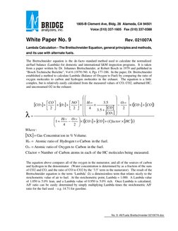 Lambda Calculation Using Brettschneider | PDF | Combustion | Carbon Dioxide