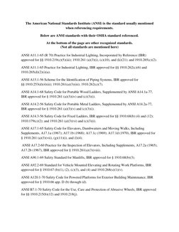 ANSI Standards and OSHA References | PDF | Pipe (Fluid Conveyance) | Safety
