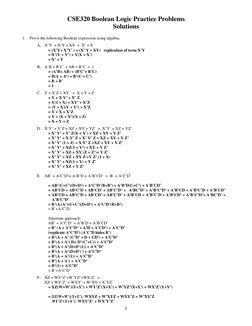 Boolean Algebra Practice Problems | PDF | Boolean Algebra | Teaching ...