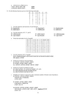 Boolean Algebra Practice Problems | PDF | Boolean Algebra | Teaching ...