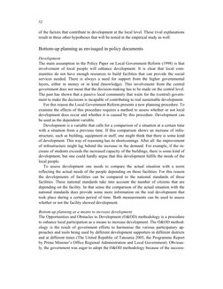 52 
of the factors that contribute to development at the local level. These rival explanations 
result in three other hyp