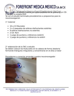 Una vez que el estudio cuente con estos parámetros se grava en un CD-
R ya que no acepta DVD
Ya con el estudio terminado proc