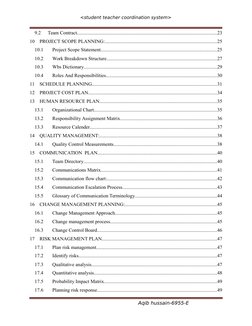 <student teacher coordination system>
9.2
Team Contract......................................................................