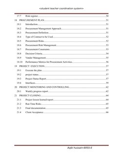 <student teacher coordination system>
17.7
Risk register.....................................................................