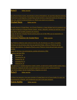Ruta 6
Editar sección (http://es.pokemonreloaded.wikia.com/wiki/Gu%C3%ADa_de_Pok%C3%A9mon_Reloaded_Beta_14.3?action=edit&sect
