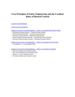 Core Safety Engineering Principles | PDF | Risk | Safety