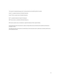 2 
 
 
 
  
 This manual is for educational purposes only. It may be printed, but not resold for profit for its content.