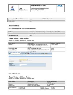 Vendor Master Data Management Guide | PDF | Enterprise Resource ...