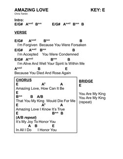 Amazing Love Chords and Lyrics | PDF | Songs | Musical Compositions