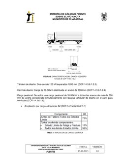MEMORIA DE CÁLCULO PUENTE 
SOBRE EL RÍO AMOYA 
MUNICIPIO DE CHAPARRAL 
 
 
 
 
UNIVERSIDAD PEDAGÓGICA Y TECNOLÓGICA