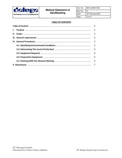 Sandblasting Method Statement Guide | PDF | Industrial Processes ...