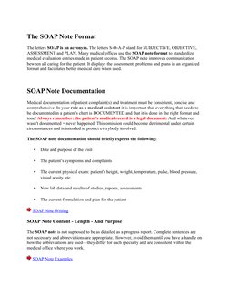 Soaps Intro Format Understanding SOAP Note Format | PDF | Medical Record | Diseases And ...