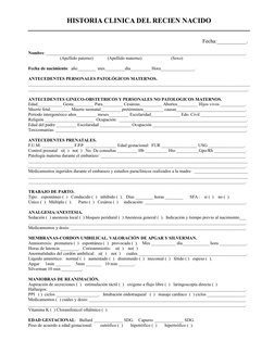 HISTORIA CLINICA DEL RECIEN NACIDO
Fecha:___________.
Nombre: _______________________________________________________________