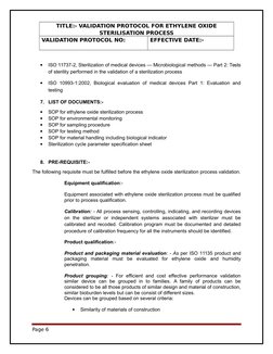 Ethylene Oxide Sterilization Validation Protocol | PDF | Sterilization ...