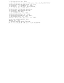 AutoCAD 2016 Product Keys List | PDF | Autodesk | Auto Cad