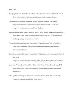 Case Study | PDF | Warner Bros. | Mass Media