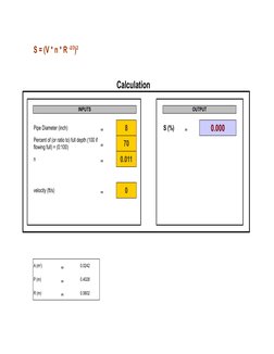 Manning's Formula for Pipe Flow Calculations | PDF | Industries ...