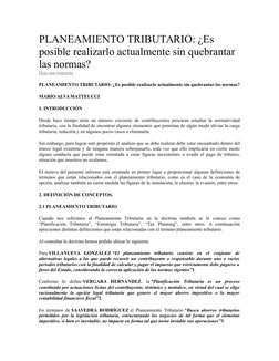 PLANEAMIENTO TRIBUTARIO: ¿Es 
posible realizarlo actualmente sin quebrantar 
las normas?
Deja una respuesta (http://blog.pucp