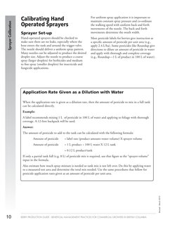 Sprayer Calibration
10
BERRY Production Guide - Beneficial Management Practices for Commercial Growers in British Columbia
 R
