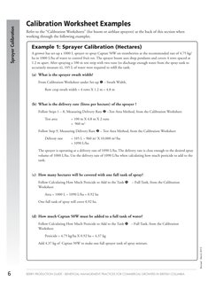 Sprayer Calibration
6
BERRY Production Guide - Beneficial Management Practices for Commercial Growers in British Columbia
 Re