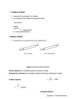 Simple Stress Problem Simple Stress Problems and Solutions | PDF | Stress (Mechanics ...