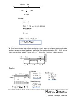 Simple Stress Problem Simple Stress Problems and Solutions | PDF | Stress (Mechanics ...