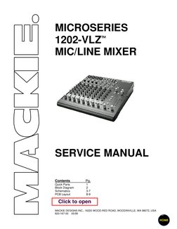 Mackie 1202-VLZ Service Manual | PDF | Home & Garden | Technology