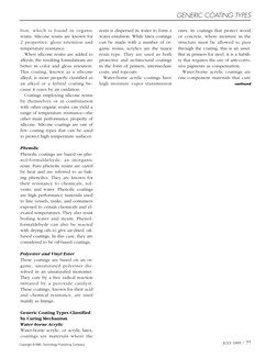 Copyright ©1995, Technology Publishing Company
JULY 1995 / 77
GENERIC COATING TYPES
bon, which is found in organic
resins. Si