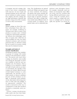 Copyright ©1995, Technology Publishing Company
JULY 1995 / 81
GENERIC COATING TYPES
to inorganic zinc-rich coatings, they
ten