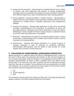 CONCLUSION
7
4. Respect for the Individual – Demonstrates an understanding of, and an ability
to  interact  and  work  effect