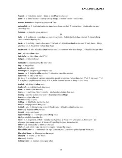 Lakota-English Language Dictionary | PDF | Lakota People