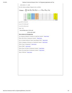 Simpson Volume Calculation Calculating Earthwork Volume with Simpson's Rule | PDF | Teaching ...
