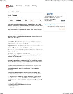 SAP Testing | PDF | Unit Testing | Software Engineering