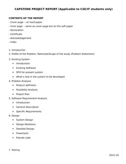 Capstone Project Report Guidelines | PDF | Source Code | Systems ...